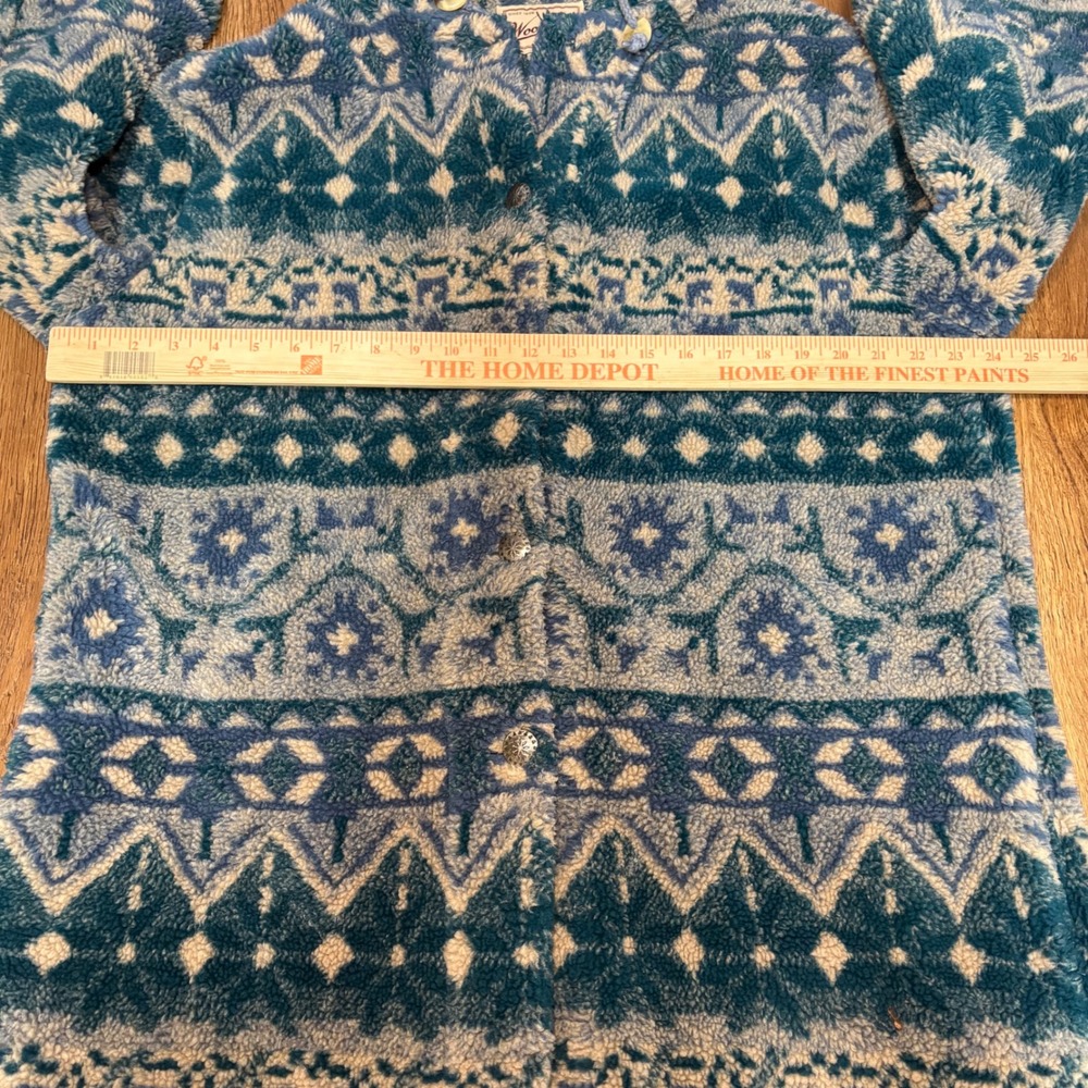 Woolrich Deep Pile Fleece Hooded Jacket Women's L USA VTG hiking cozy gorpcore - Picture 5 of 9